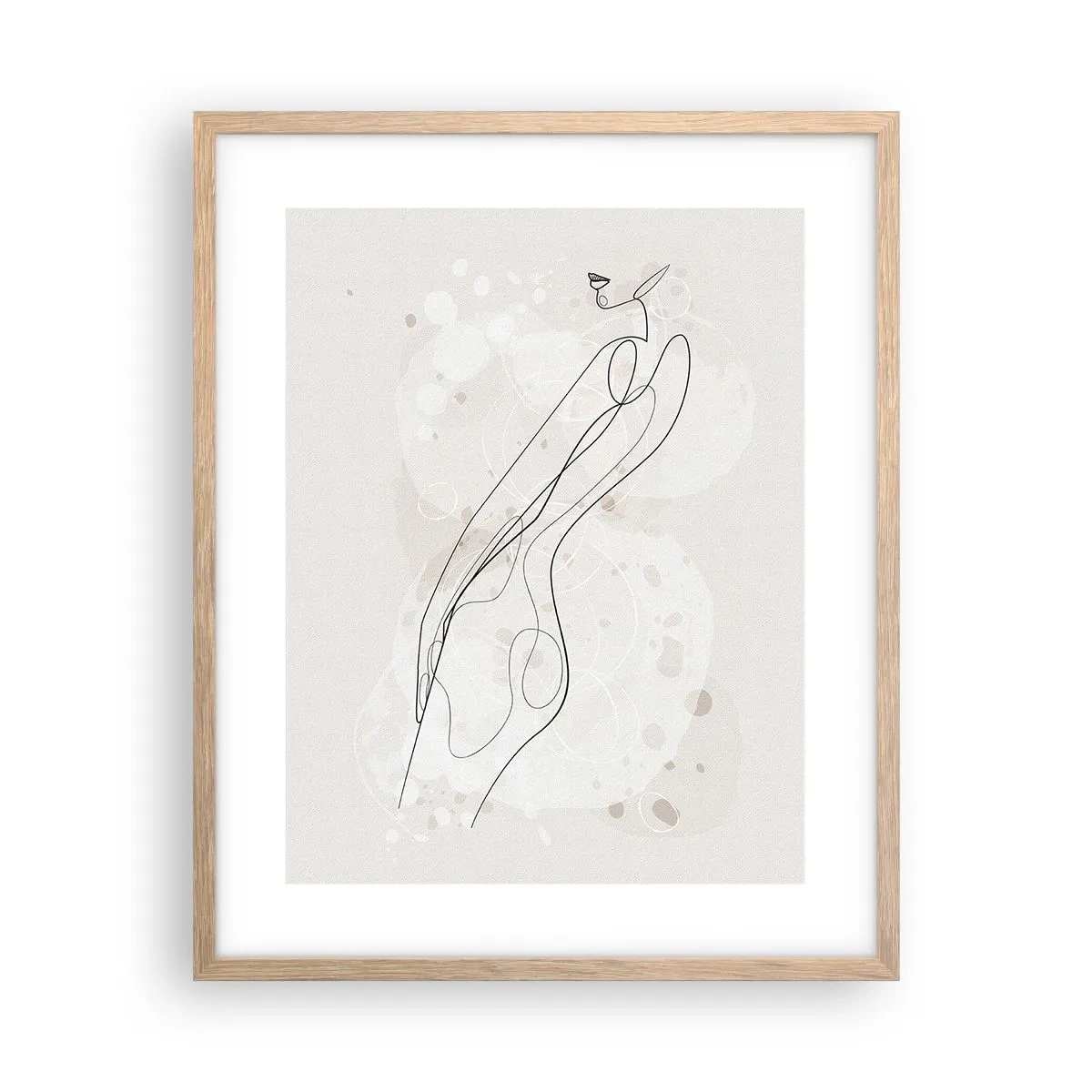 Affiche dans un chêne clair - Poster - Trompe l'oeil - 40x50 cm