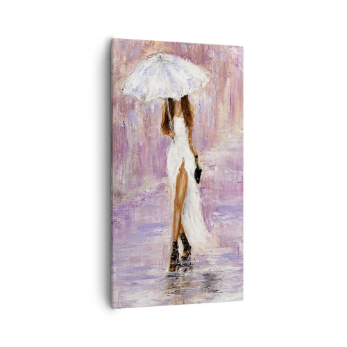 Impression sur toile - Image sur toile - Sous la pluie lilas - 55x100 cm