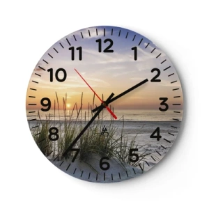 Horloge murale - Pendule murale - Regarde, pense, ressent - 40x40 cm