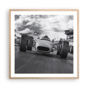 Affiche dans un chêne clair - Poster - Puissance! - 60x60 cm