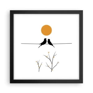 Affiche dans un cadre noir - Poster - Soirée pour rossignols - 30x30 cm