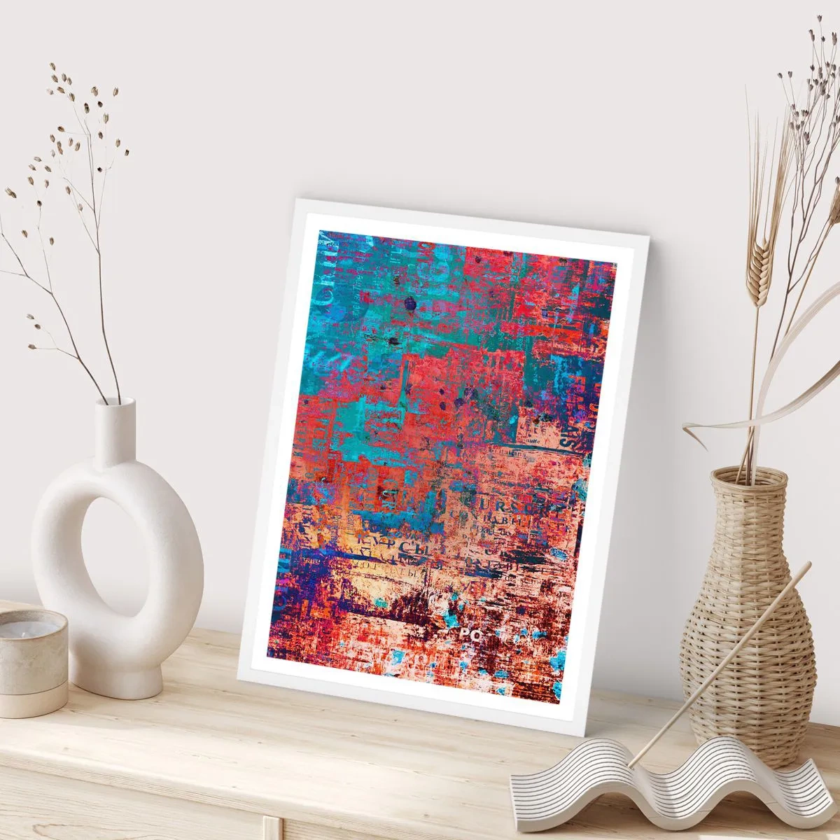 Affiche dans un cadre blanc - Poster - Mémoire et oubli - 70x100 cm