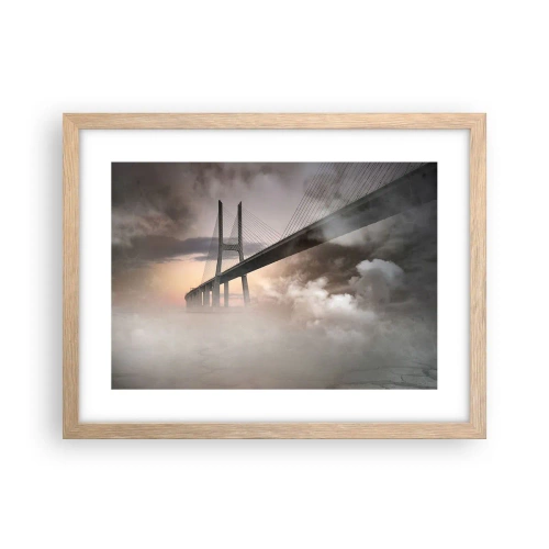 Affiche dans un chêne clair - Poster - Sur la rivière qui n'existe pas - 40x30 cm