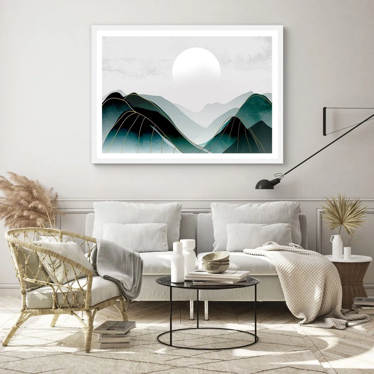 Affiche dans un cadre blanc - Poster - En pleine majesté - 91x61 cm