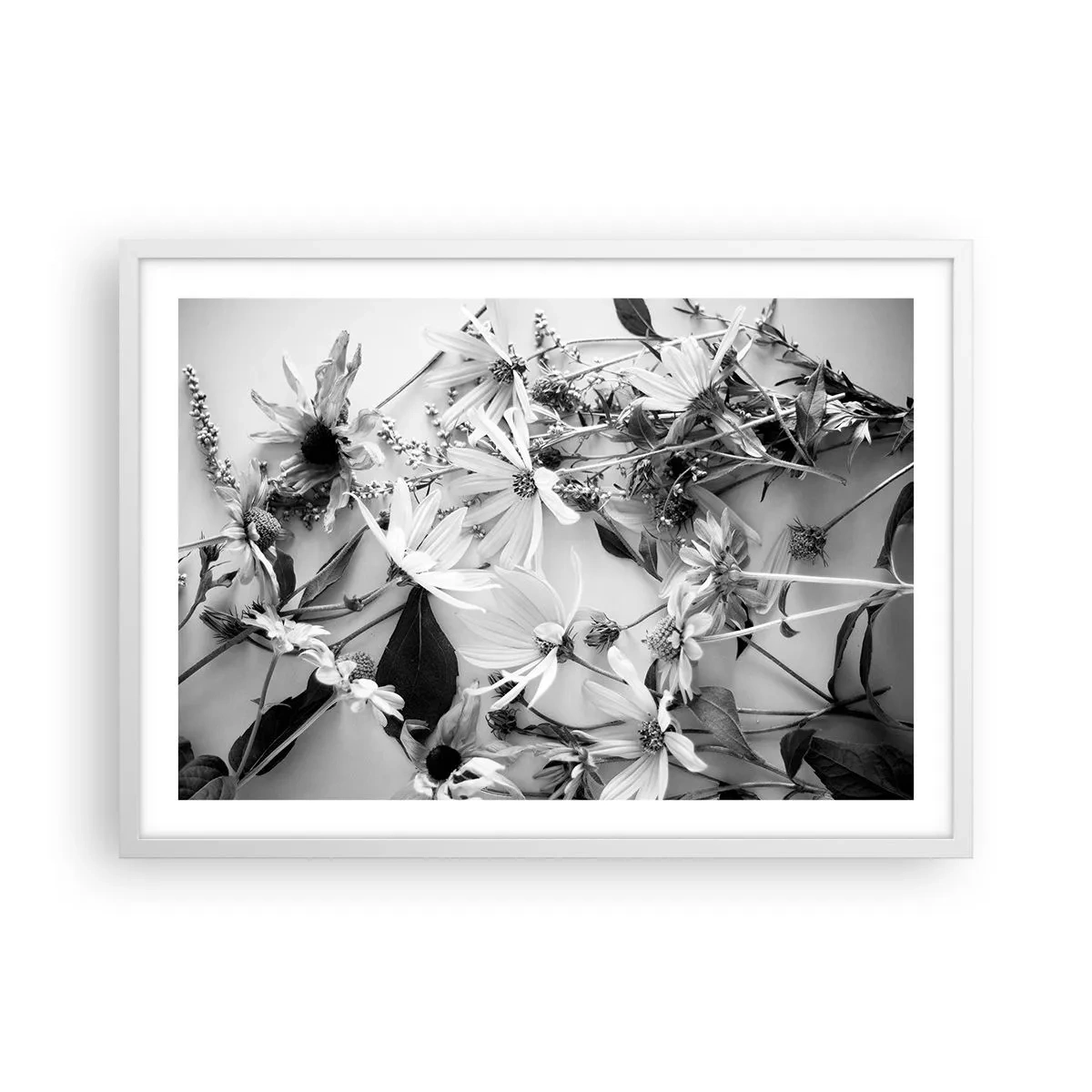 Affiche dans un cadre blanc - Poster - Non-un bouquet de fleurs - 70x50 cm
