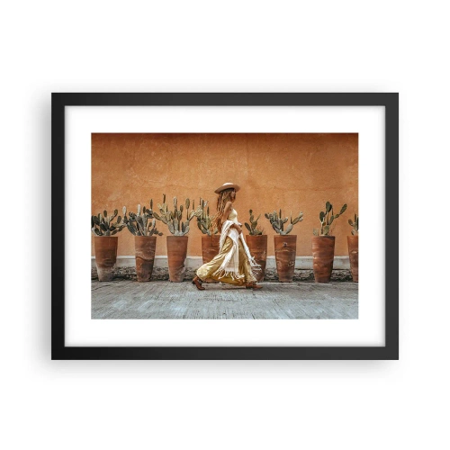 Affiche dans un cadre noir - Poster - Style hippie - 40x30 cm