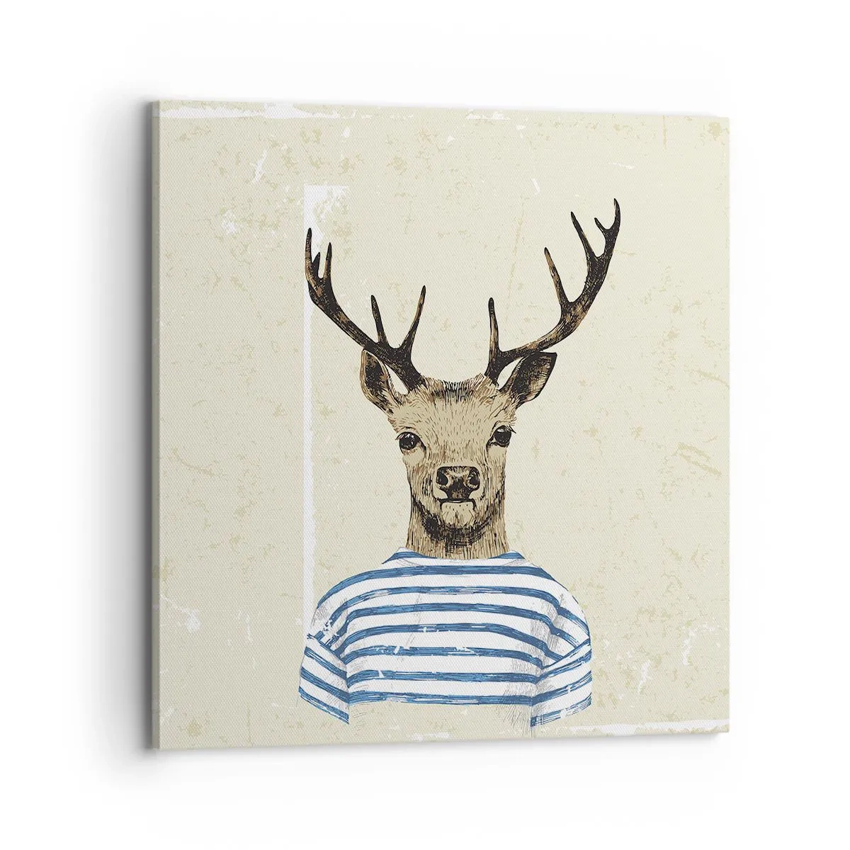 Impression sur toile - Image sur toile - Parce que j'aime les chemises rayées - 70x70 cm