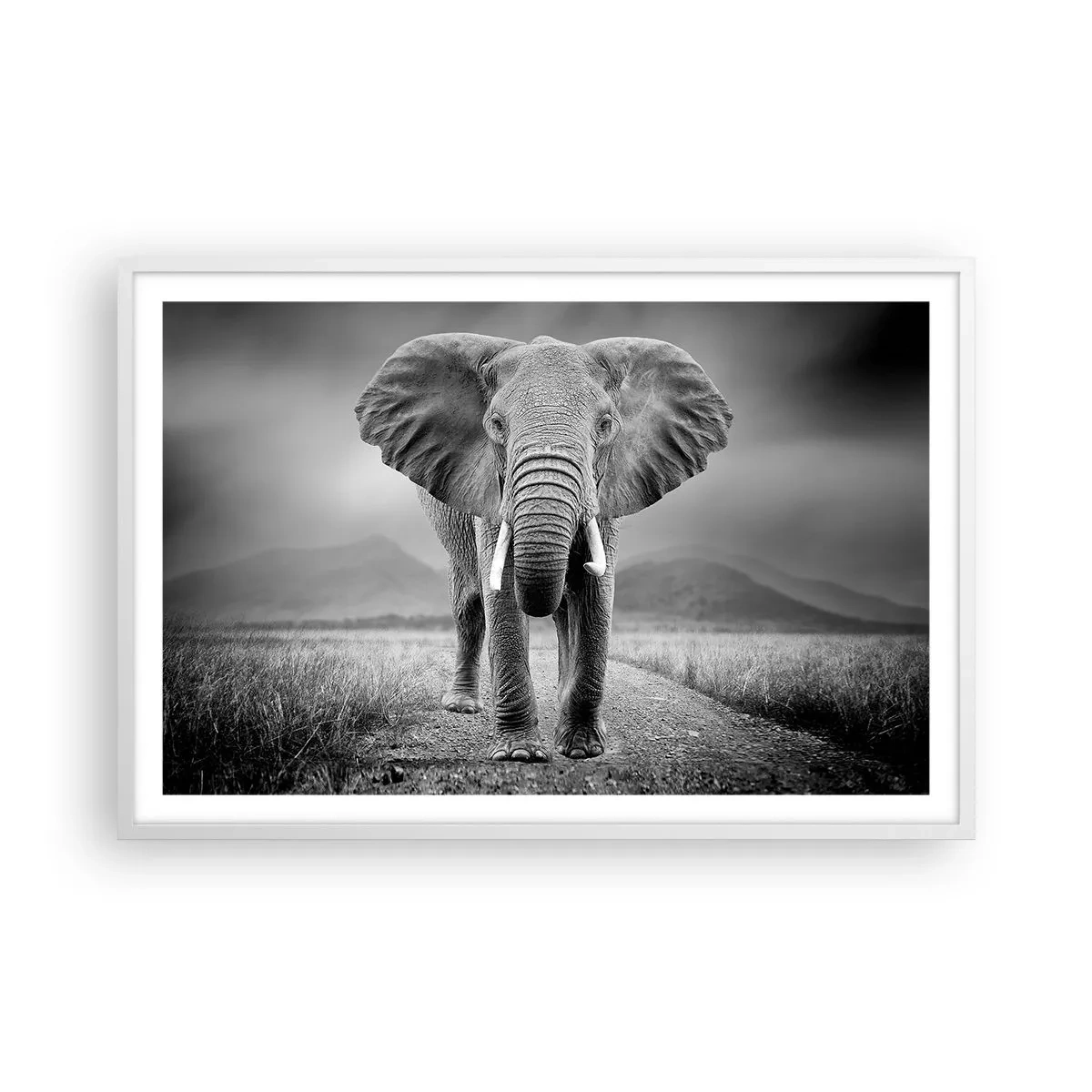 Affiche dans un cadre blanc - Poster - Les hôtes vous saluent - 91x61 cm