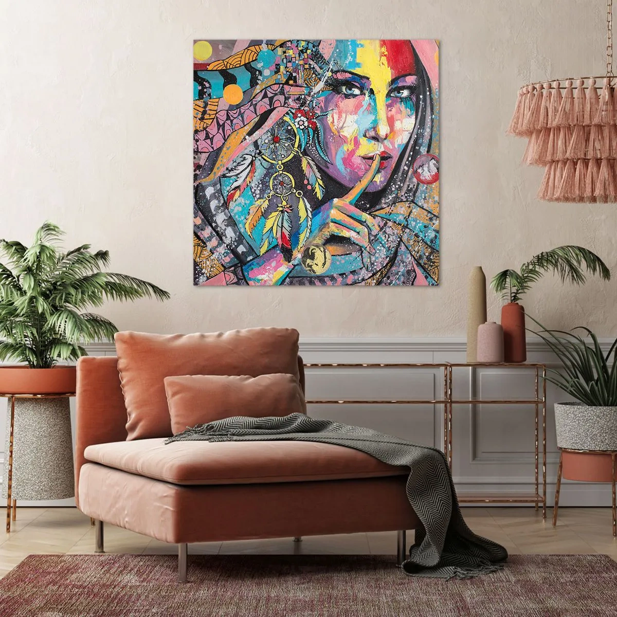 Impression sur toile - Image sur toile - Taisez-vous jusqu'à ce que vous compreniez - 40x40 cm