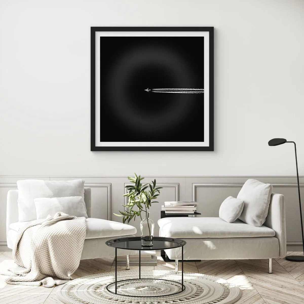 Affiche dans un cadre noir - Poster - Dans une autre dimension - 40x40 cm