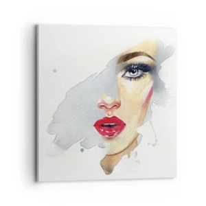 Impression sur toile - Image sur toile - Reflet dans une goutte d'eau - 70x70 cm