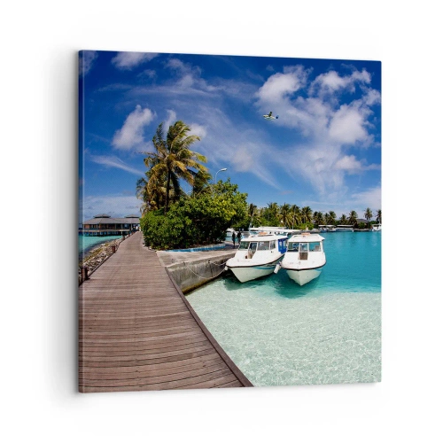 Impression sur toile - Image sur toile - Et cependant, le paradis existe bien - 60x60 cm