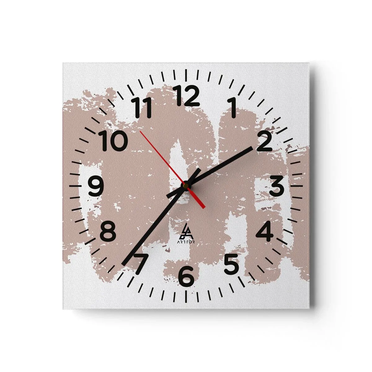 Horloge murale - Pendule murale - Abstraction en rose tendre - 30x30 cm