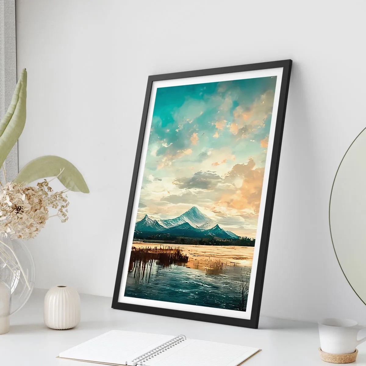 Affiche dans un cadre noir - Poster - Sous la protection du ciel - 30x40 cm