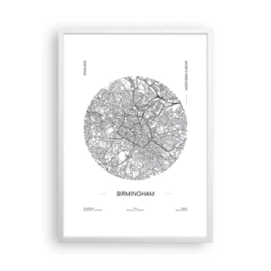 Affiche dans un cadre blanc - Poster - Anatomie de Birmingham - 50x70 cm