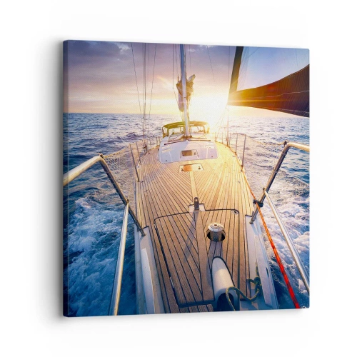 Impression sur toile - Image sur toile - Courir sur les vagues - 30x30 cm