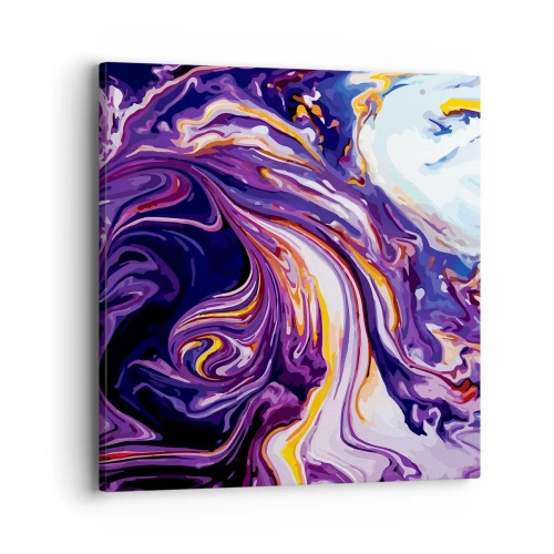 Impression sur toile - Image sur toile - La courbure de l'espace en violet - 40x40 cm
