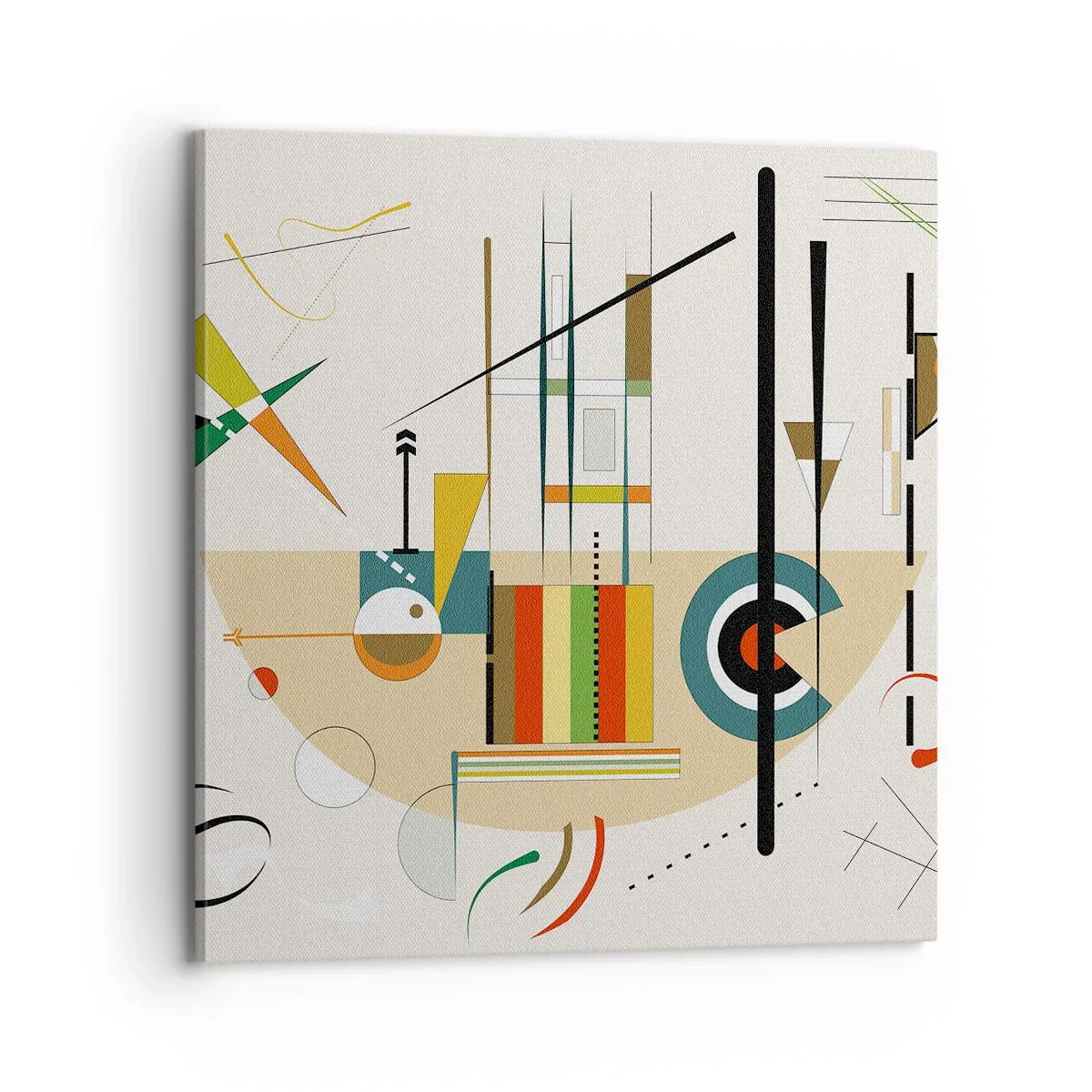 Impression sur toile - Image sur toile - Et le monde s’amuse - 70x70 cm