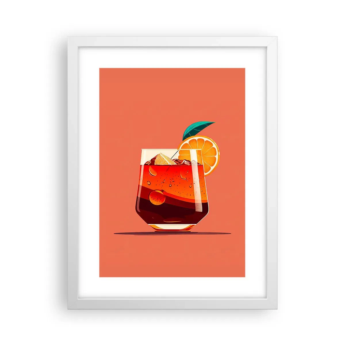 Affiche dans un cadre blanc - Poster - Rafraîchissement d'été - 30x40 cm