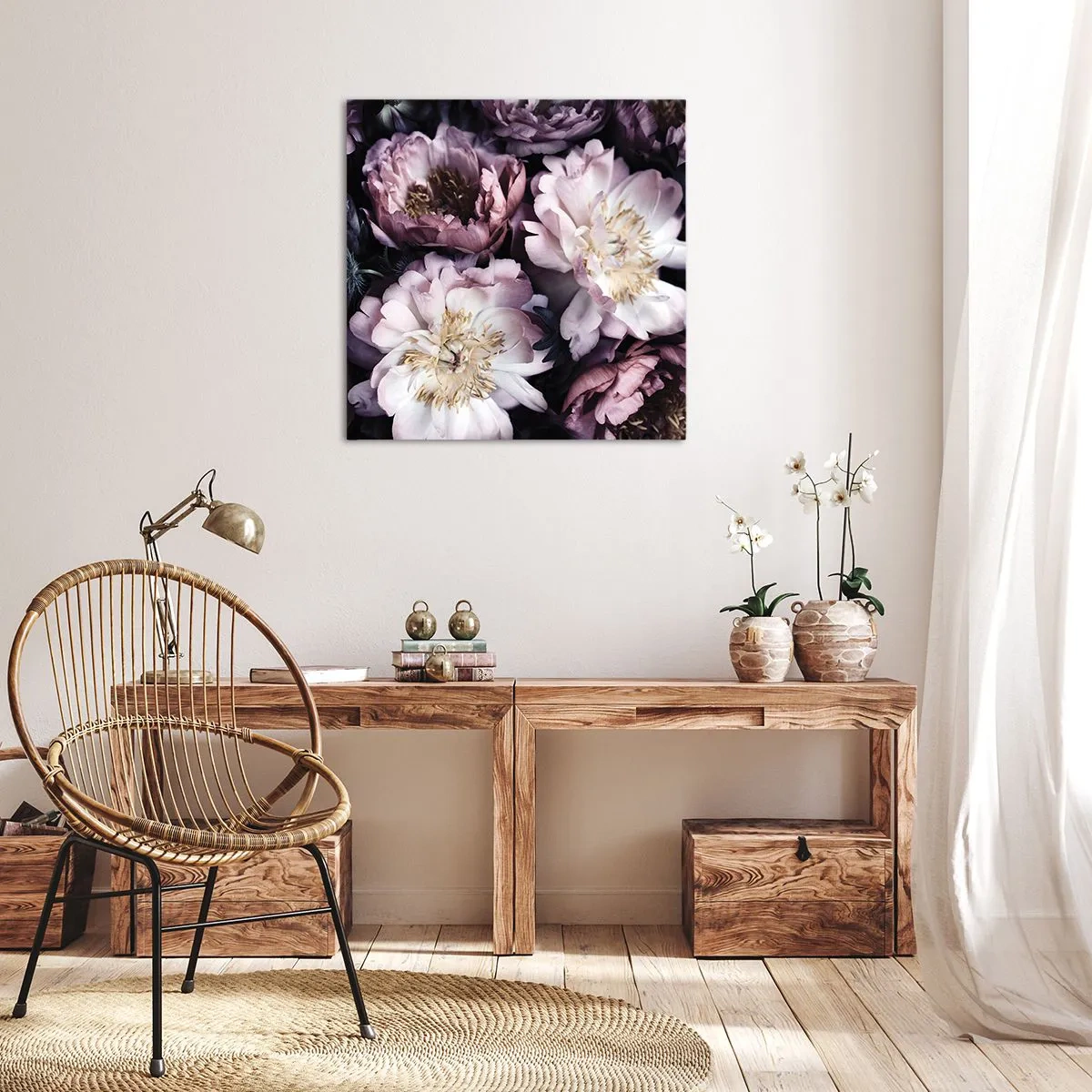 Impression sur toile - Image sur toile - Bouquet à l'ancienne - 60x60 cm