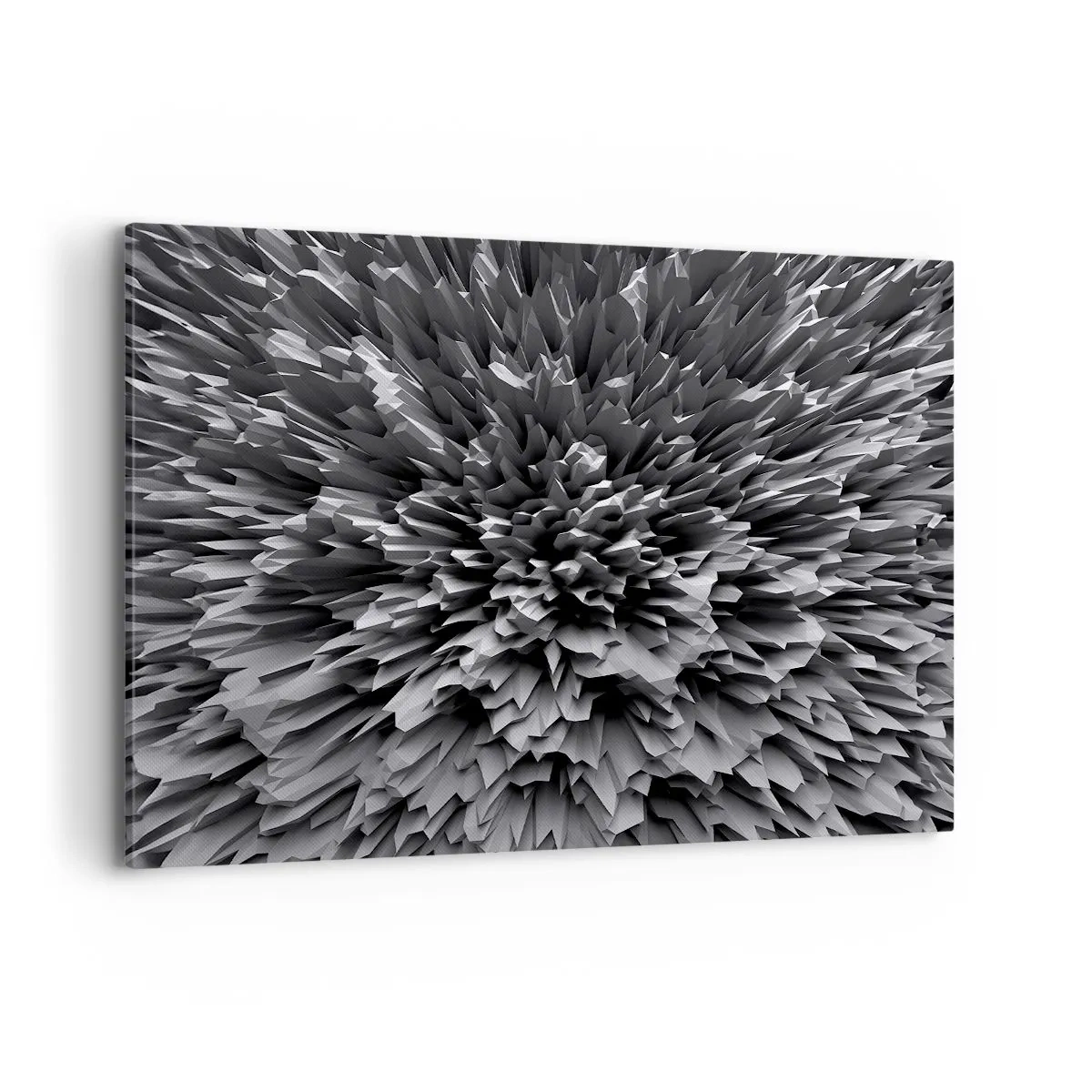 Impression sur toile - Image sur toile - Structure abstraite en nuances de gris - 120x80cm - Ça ne peut pas être plus dur que ça - Décoration murale moderne pour le salon et la chambre ARTTOR