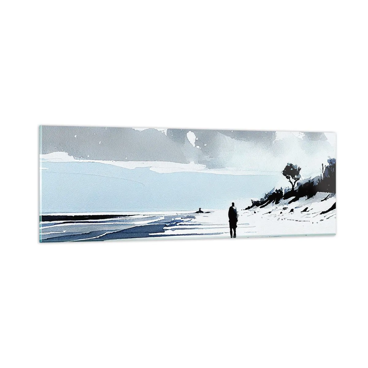 Impression sur verre - Image sur verre - Seul à seul - 90x30 cm