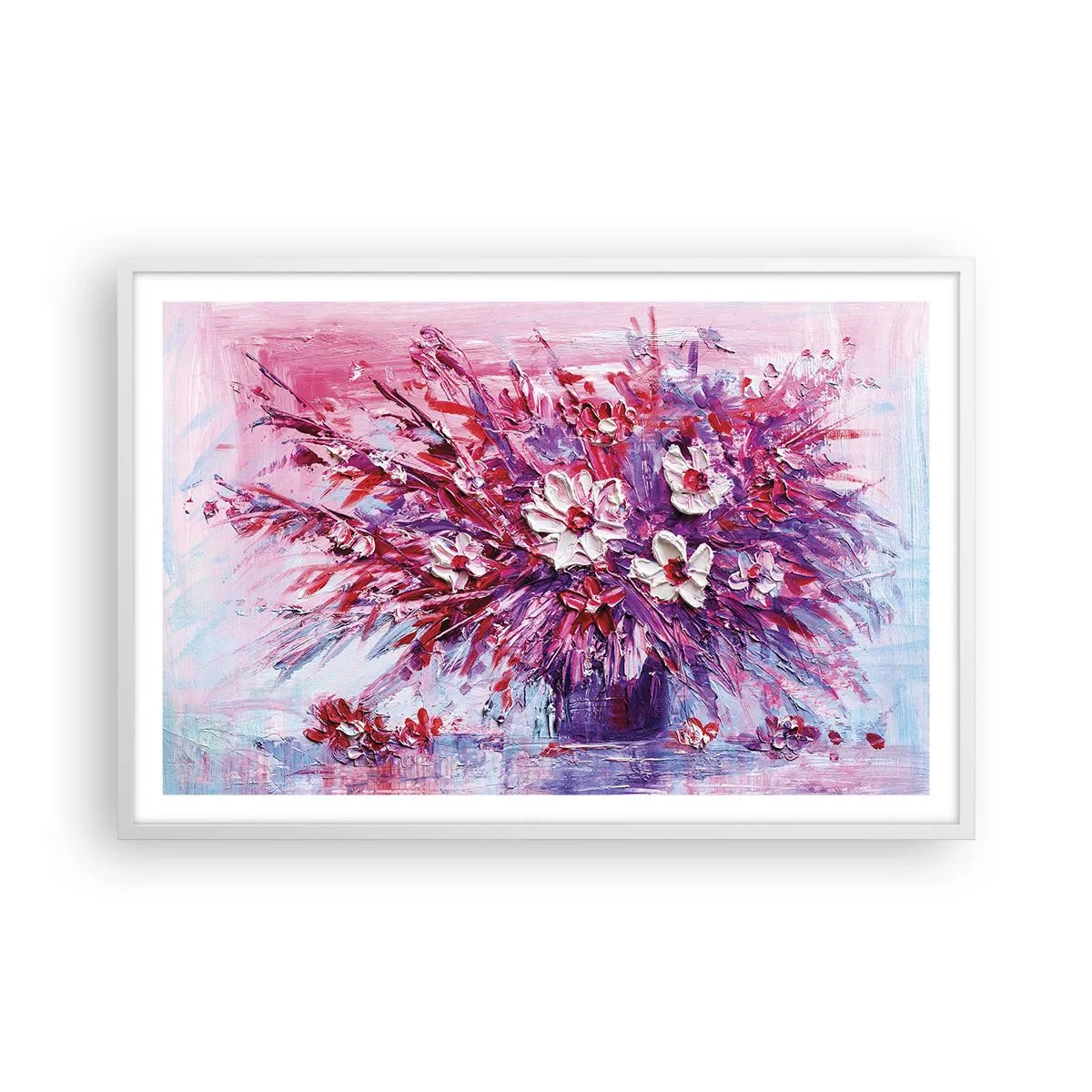 Affiche dans un cadre blanc - Poster - Innocence et passion - 91x61 cm