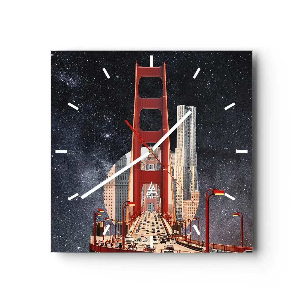 Horloge murale - Pendule murale - Toujours au centre - 40x40 cm