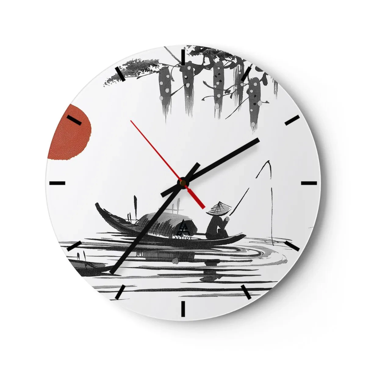 Horloge murale - Pendule murale - Après-midi asiatique - 40x40 cm