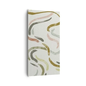 Impression sur toile - Image sur toile - Une joyeuse danse de l'abstraction - 65x120 cm