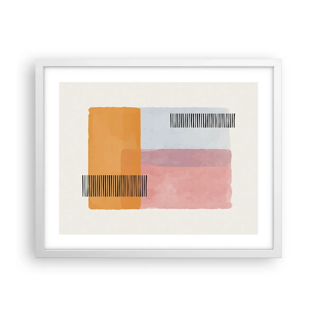 Affiche dans un cadre blanc - Poster - D'un coin à l'autre - 50x40 cm