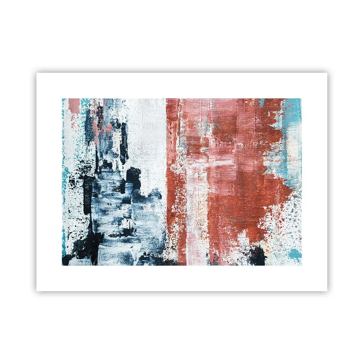 Affiche - Poster - Moitié-moitié abstrait - 40x30 cm