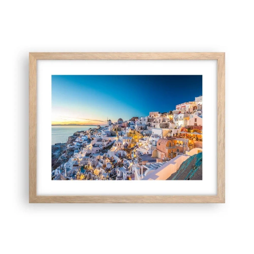 Affiche dans un chêne clair - Poster - L'essence de la grecque - 40x30 cm