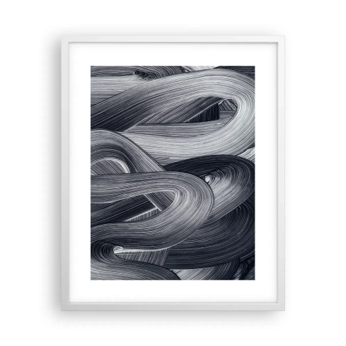 Affiche dans un cadre blanc - Poster - La fluidité de la réalité - 40x50 cm