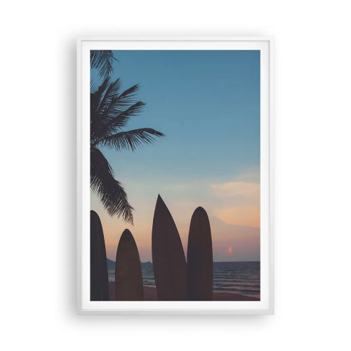 Affiche dans un cadre blanc - Poster - Demain sera amusant aussi - 70x100 cm