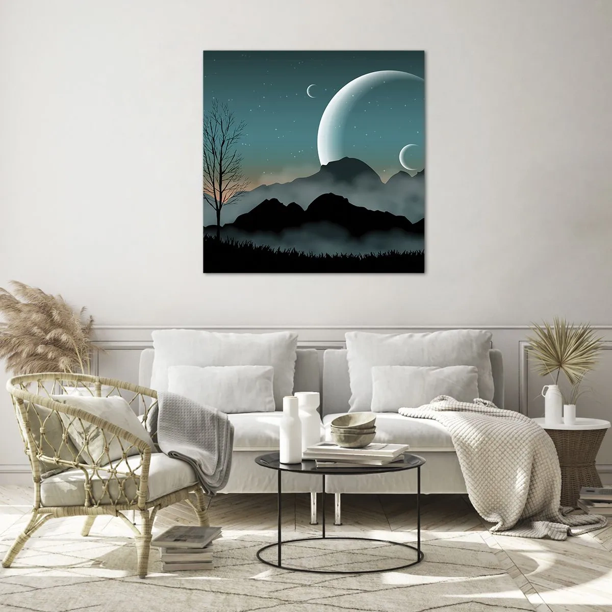 Impression sur verre - Image sur verre - Carnaval de la nuit étoilée - 50x50 cm