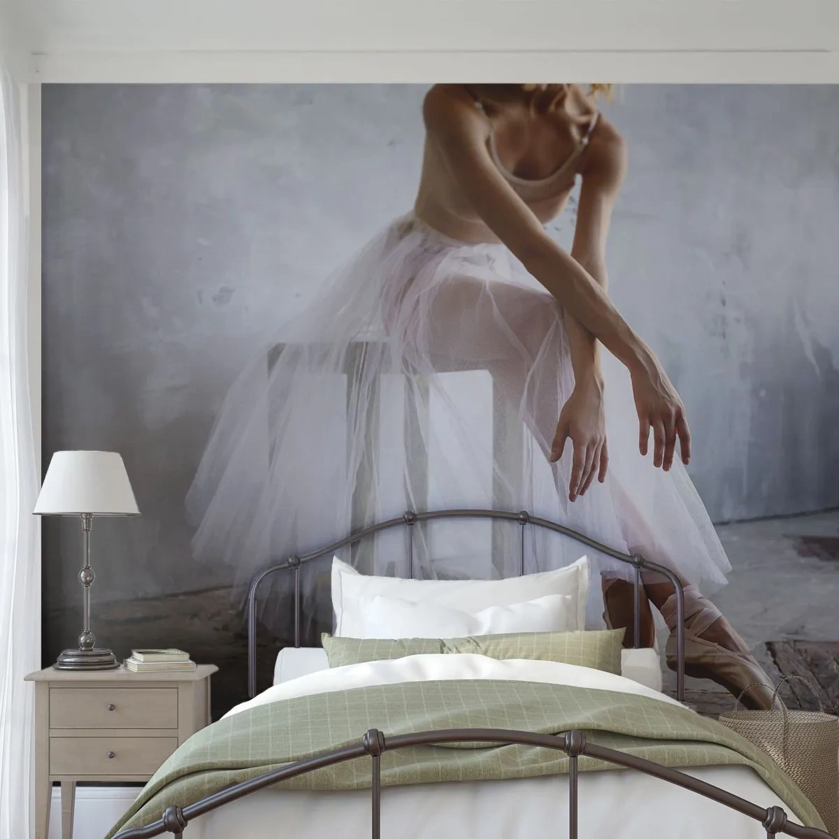 Papier Peint Photo Premium Sand - Avant que les lumières de la rampe ne clignotent - Ballerine, Ballet, Danse - 350x256 cm
