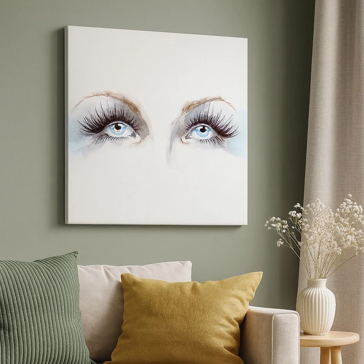 Impression sur toile - Image sur toile - Yeux d'ange? - 30x30 cm