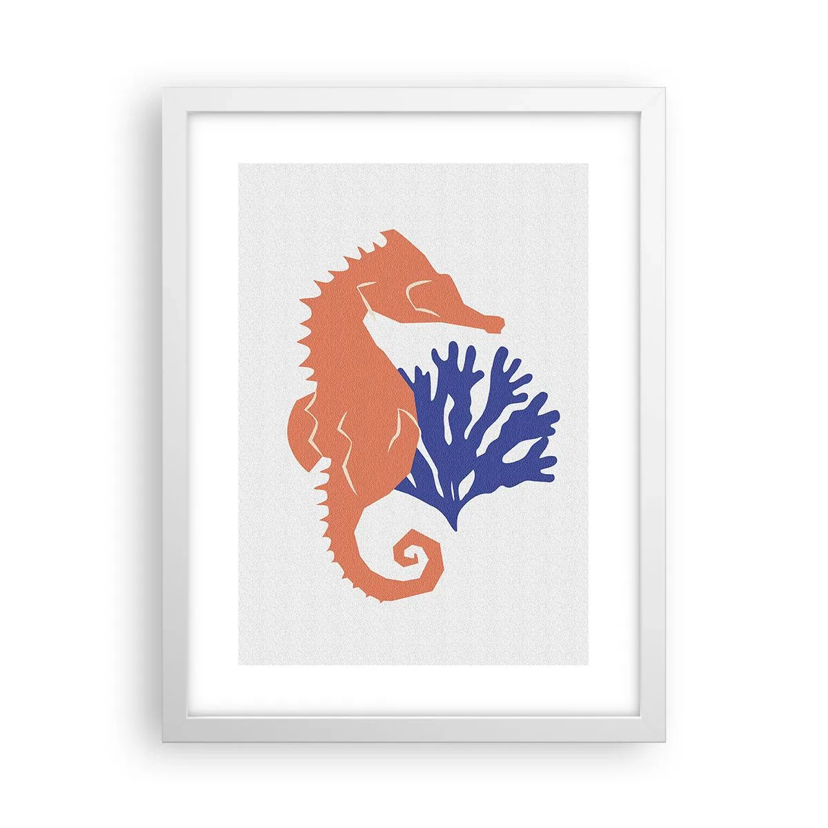 Affiche dans un cadre blanc - Poster - Dans une prairie sous-marine - 30x40 cm