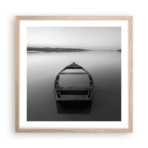 Affiche dans un chêne clair - Poster - Nostalgie et mélancolie - 50x50 cm