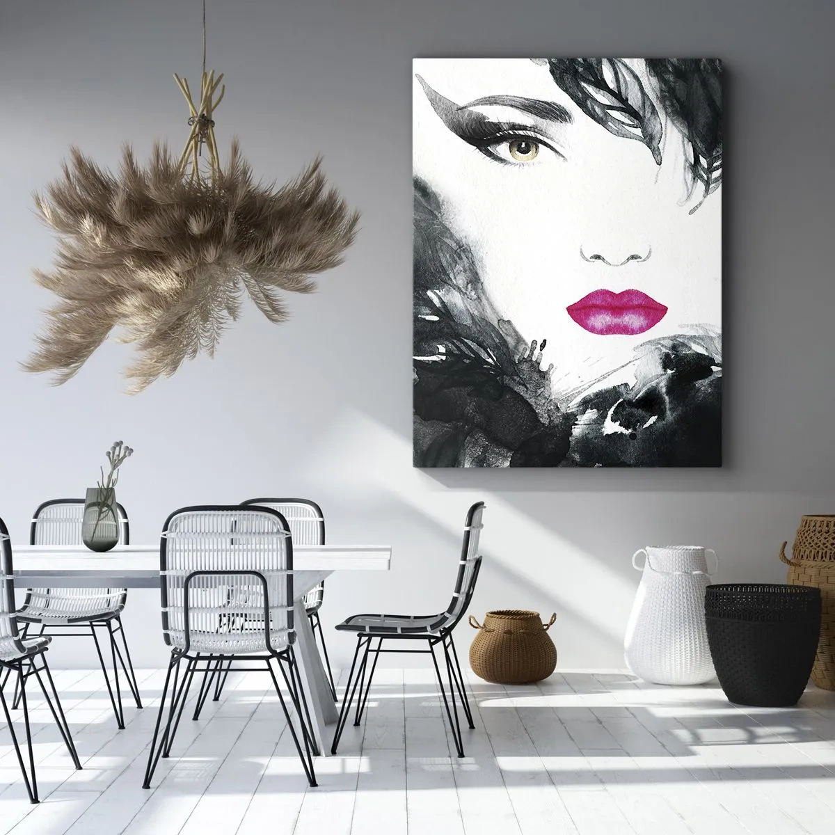 Impression sur toile - Image sur toile - Attention! Femme fatale - 55x100 cm