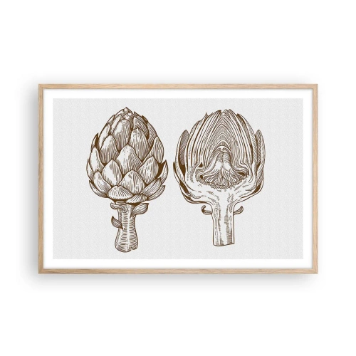 Affiche dans un chêne clair - Poster - Leçon d’anatomie - 91x61 cm
