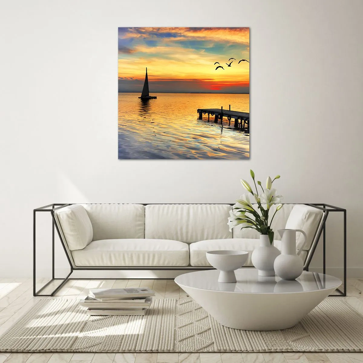 Impression sur verre - Image sur verre - Le soir revient - 30x30 cm