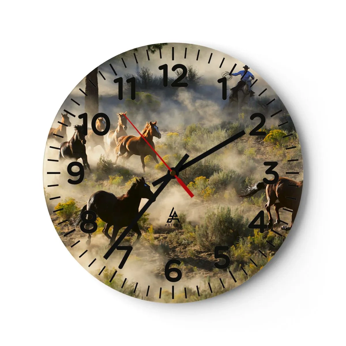 Horloge murale - Pendule murale - Rivalité - liberté ou force masculine ? - 30x30 cm