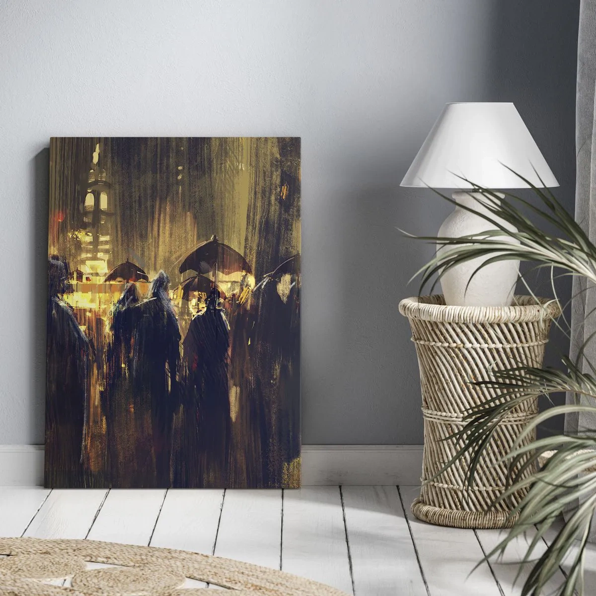 Impression sur toile - Image sur toile - Adeptes de la pluie - 65x120 cm