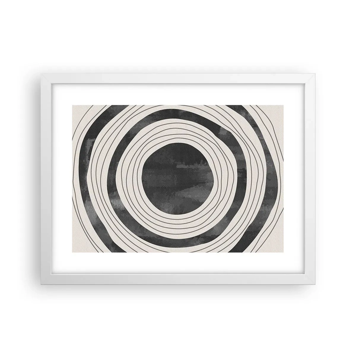 Affiche dans un cadre blanc - Poster - Droit au but - 40x30 cm