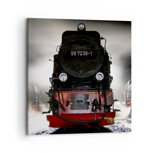 Impression sur toile - Image sur toile - Il se lève et siffle, halète et souffle - 70x70 cm