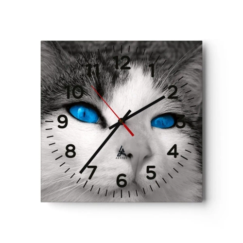 Horloge murale - Pendule murale - Yeux bleus inhabituels - 40x40 cm
