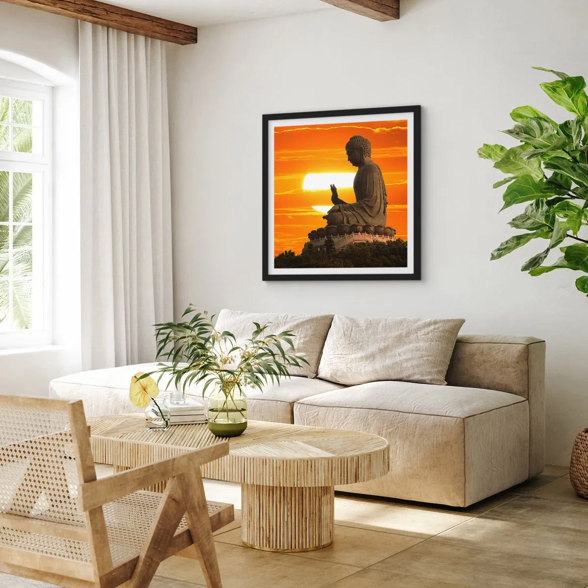 Affiche dans un cadre noir - Poster - Aucune peur du monde - 40x40 cm