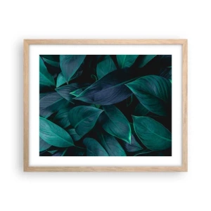 Affiche dans un chêne clair - Poster - le vert lui-même - 50x40 cm